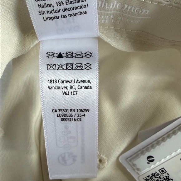 🆕 LULULEMON Structured Ball Cap Script NWT Light Ivory/Olive Brown - Picture 11 of 15